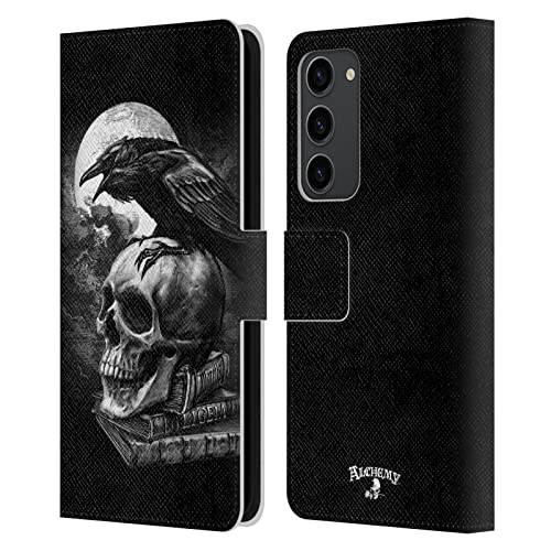 Funda tipo libro Samsung Galaxy S23+ 5G evita arañazos y caídas carcasa cuero Alchemy Gothic