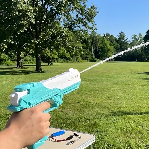 Image of Crackles Automatic Water Pistol Gun for Kids - Rechargeable High-Pressure Water Gun | Electric Water Gun Toy | Holi Pichkari for Boys & Girls | Summer Outdoor Water Blaster Random Color