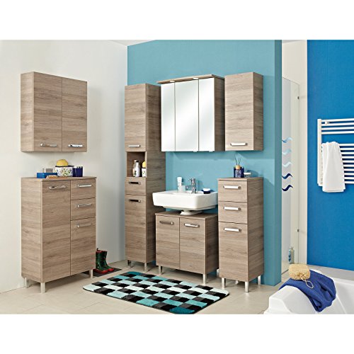 Pelipal Under Sink Cabinet, Wood, San Remo Terra Oak Horizontal Replica, 60x62x33 cm Pelipal Under Sink Cabinet, Wood, San Remo Terra Oak Horizontal Replica, 60x62x33 cm