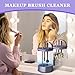 Electric Makeup Brush Cleaner Machine, Automatic Spinning Make up Brush Cleaner with 1200 mAh Rechargeable Battery, Portable Cosmetic Brush Cleaner Dryer Tool for All Size Makeup Brush (Purple)
