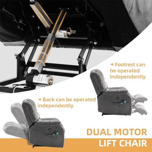Sillón reclinable eléctrico metálico gris miniatura 3