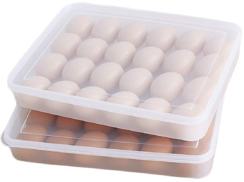 param Clear Large Capacity Portable Home Picnic Plastic Egg Box Case 24 Holder Storage Container Fridge, Egg Box for 24 Eggs, Set of 1 Pieces 1
