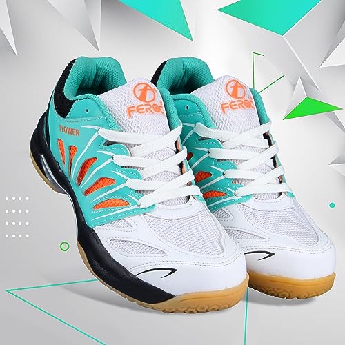 Image of FEROC Kids Badminton Shoes (Non Marking) Active Grip Lightweight & Durable Sole for Boys Girl Kids