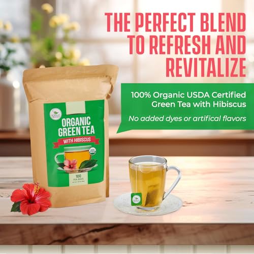 Kiss Me Organics Green Tea With Hibiscus Flower thumb #2