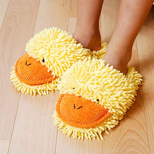 Aroma Home Aromahome Fuzzy Friends Yellow Ducky Duck Womens Adult Slippers2