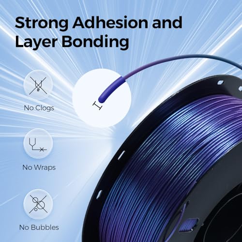 Image of VOXELAB 3D Printer Filament - Color Changeable PLA 1.75mm, Burnt Titanium, Chameleon PLA 1kg (2.2lbs) - Dimensional Accuracy + /- 0.02mm