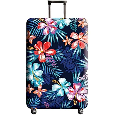 GOXUNYUAN Luggage Cover, Protective Washable Suitcase Cover - Travel Elastic Spandex Suitcase Protector Fits 19 to 20 Inch Flower Cover