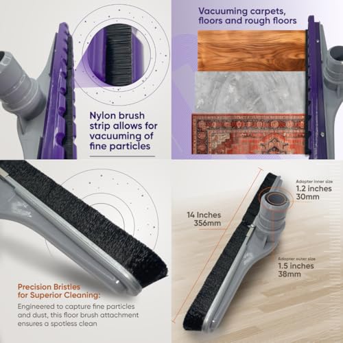 Image of Replacement Wand+Floor+Carpet Brush. Compatible with ProTeam vacuum backpack and Hoover vacuum cleaner C2401-Commercial cleaner tool set for backpack systems; fits Super Coach Pro and Shoulder Vac Pro