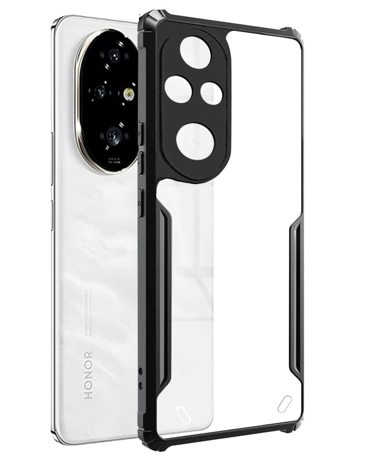 Spazy Case® Honor 200 Pro 5G Back Cover | Transparent Crystal Clear Hard PC Back Case with TPU Bumper, Drop Protection Case for Honor 200 Pro 5G (B0D6GMCQLF) Amazon Price History, Amazon Price Tracker