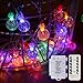 Produktbild Koopower LED-Lichterkette mit Fernbedienung und Timer, wasserdicht, batteriebetrieben, Kristallkugel-Lichterkette für Weihnachten, Festival, Garten, Party, Hof, Hochzeit, Dekoration (mehrfarbig)