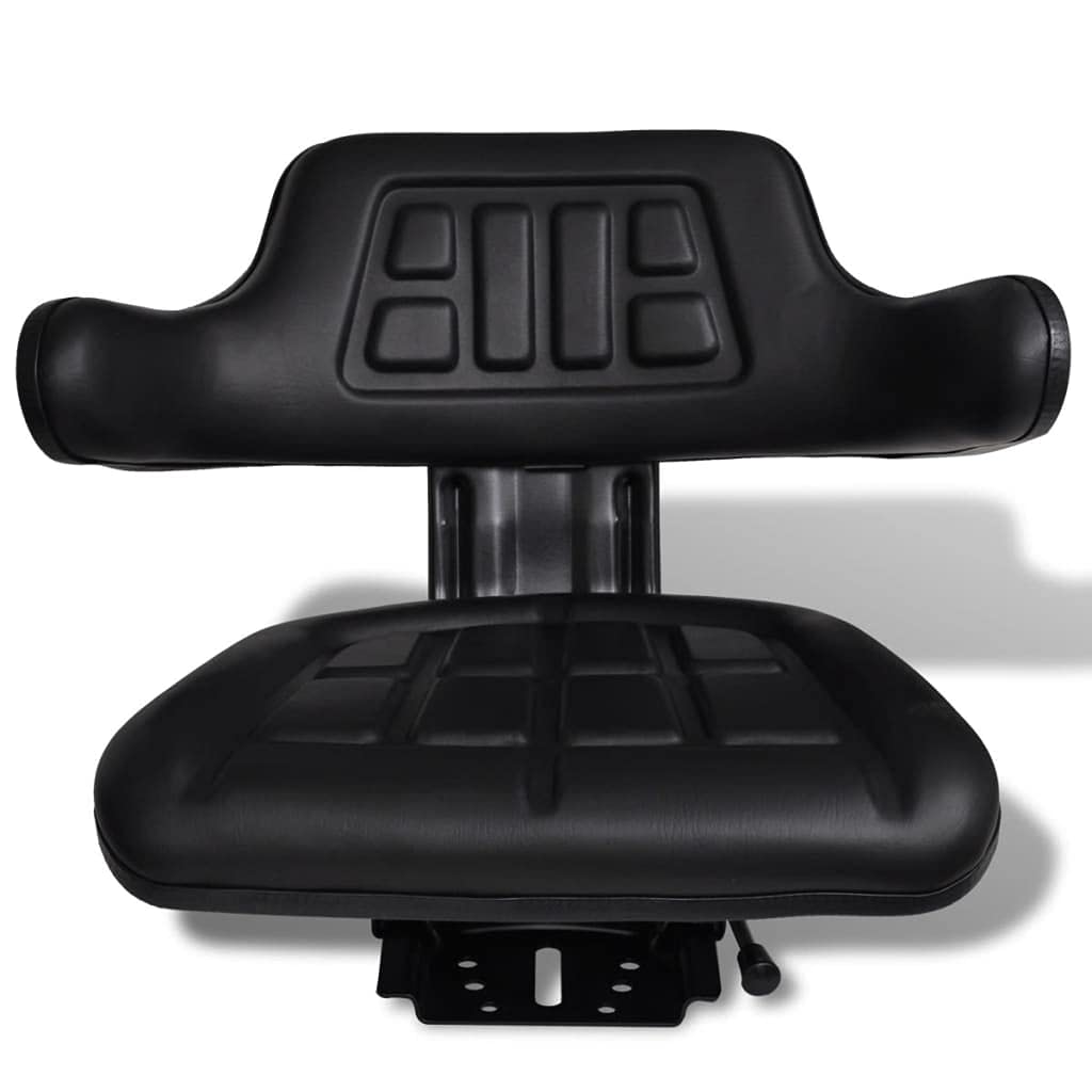 vidaXL Asiento de tractor, asiento para cortacésped con base ajustable, asiento universal para tractor, asiento de carretilla elevadora para excavadora de furgoneta, PVC de acero