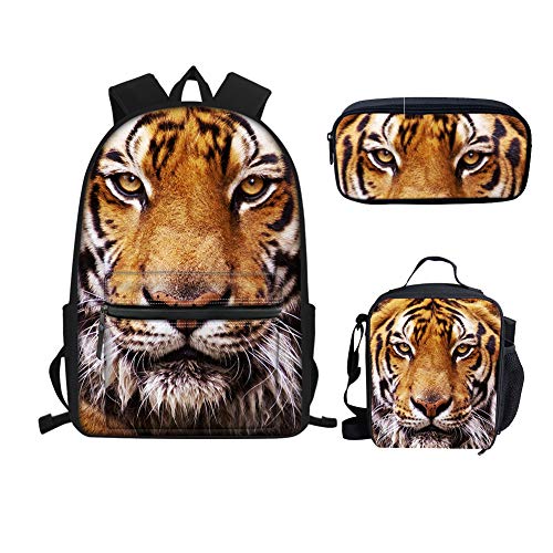 Coloranimal Mochila de hombro informal para niños y adolescentes, Cool Tiger, One_Size, Juego de mochila escolar
