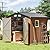8x6 Ft Outdoor Metal Shed, Storage Garden Shed with Lockable Doors & Vent, Multi-Used Shed for Backyard, Patio, Lawn and Tool & Bicycle Storage