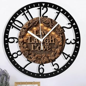 Live Laugh Love Metal Wall Clocks photo Live Laugh Love Metal Wall Clocks