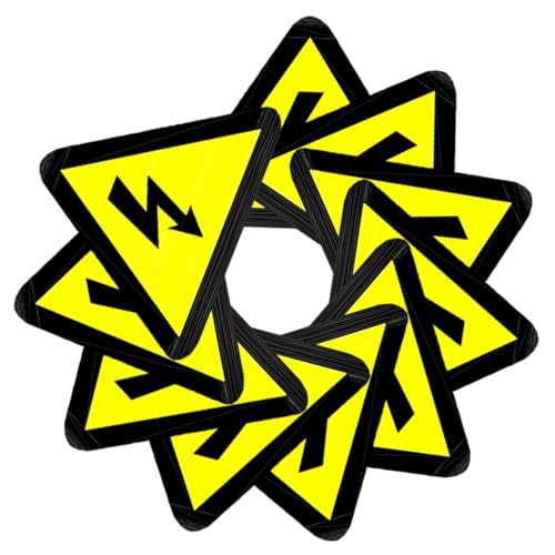 Autocollants haute tension de 50x50 mm en lot de 25 stickers