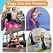 Soulchen 14 Pcs Yoga Pilates Equipment for Women Include Abdominal Roller Wheel 26 Inches Pilate Ball with Pump Exercise Resistance Bands 9.8 Inches Fitness Balls for Home Office Gym Fitness