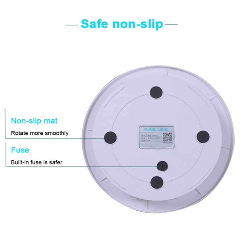 Piattaforma Rotante Ampiamente Utilizzato, Base Girevole Elettrica per Prodotti, Cubi, Mostre a Tema/bianca / 32cm Load 55kg