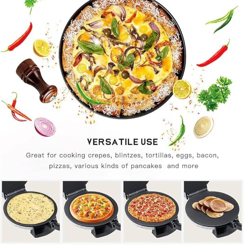 Prensa eléctrica para tortillas, de acero inoxidable, antiadherente, con mango antiquemaduras para tortillas y pan naan