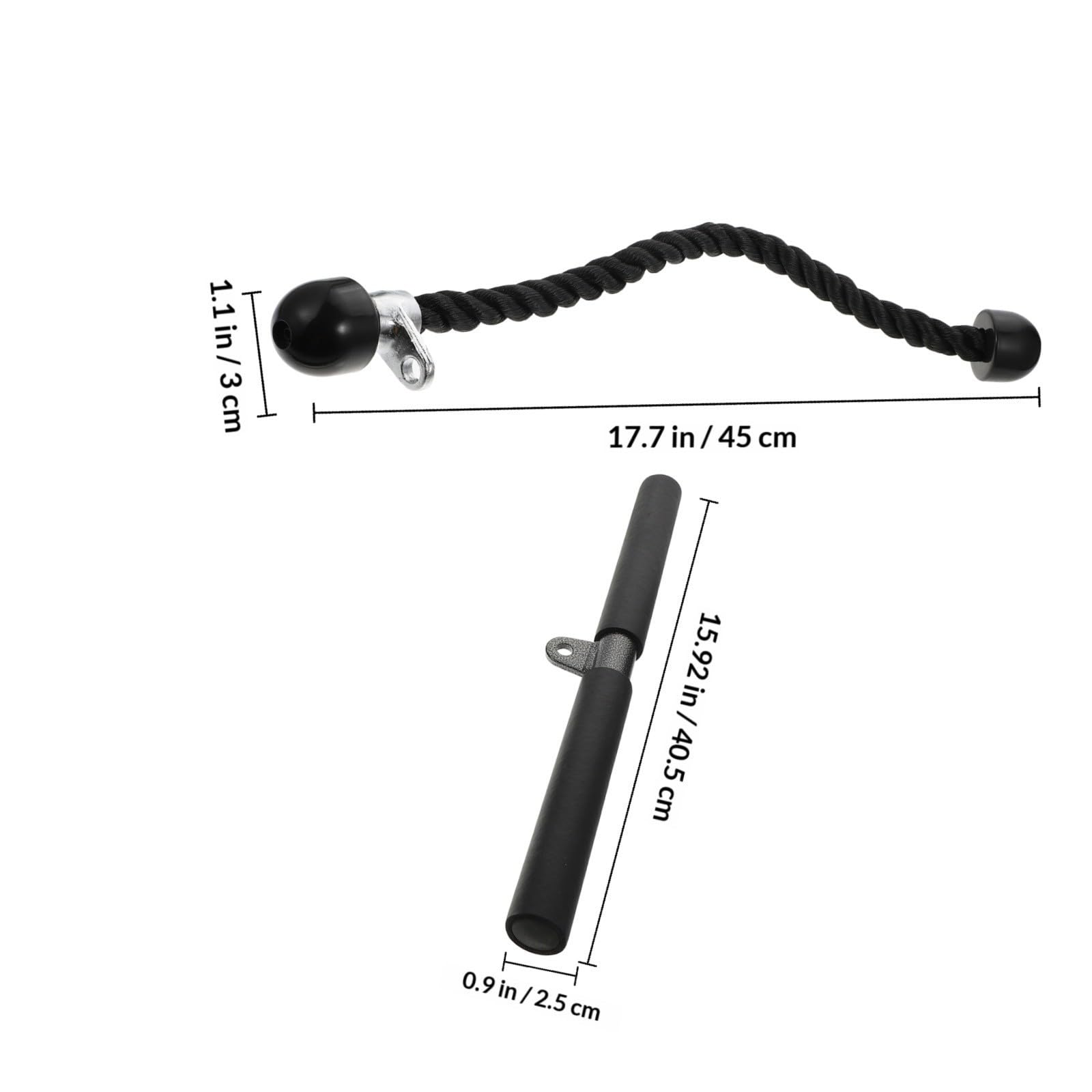 Zugseil mit Zugstange aus Stahlrohr und Nylon Verschleißfestes Fitness Zubehör für Krafttraining im Home Gym während Sommerferien