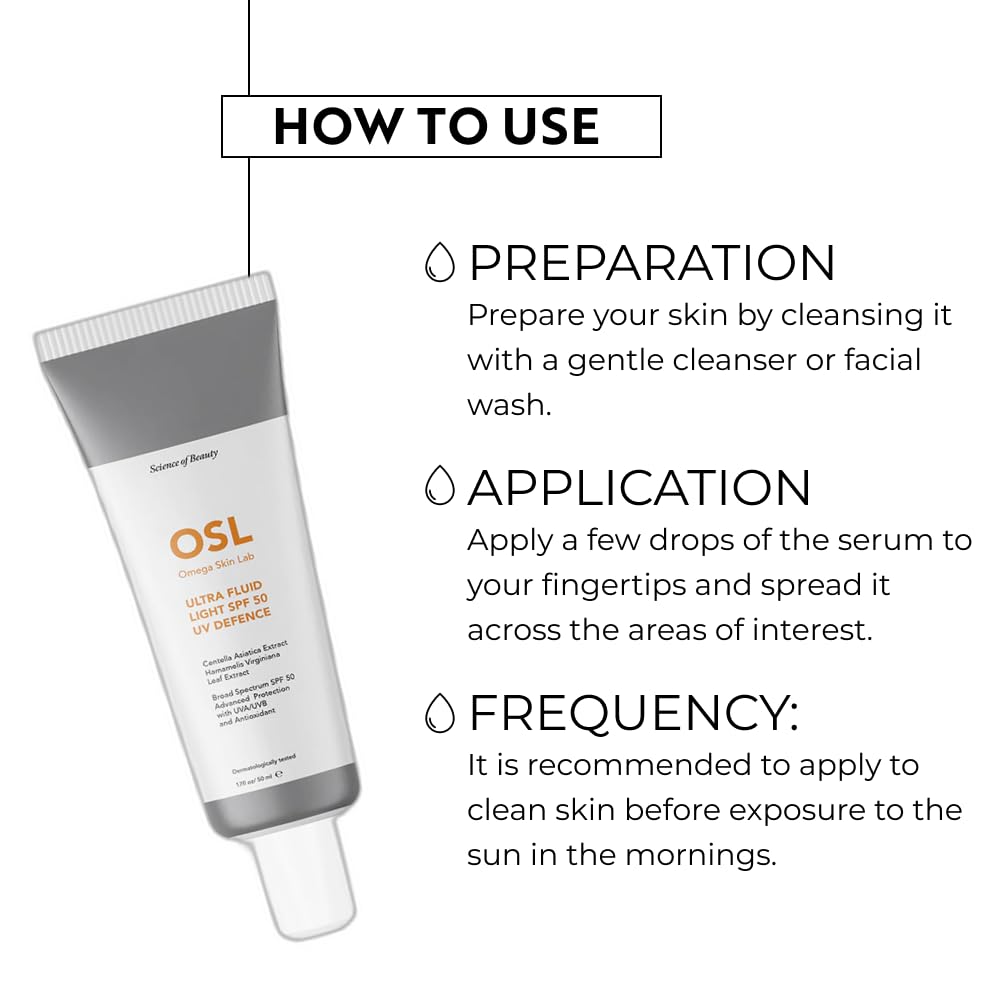 OSL Omega Skin Lab UltraFluid + Light SPF 50 UV Defence 50 ml