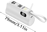 Portable 5000mAh Small Charging Power Banks with Integrated Cable and Hiddens Stand for Easy Travel Power Banks