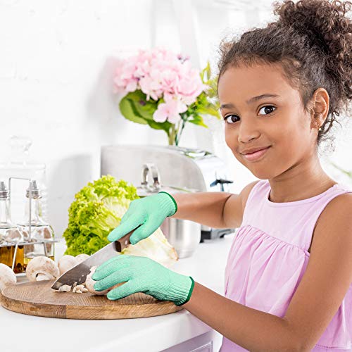 Evridwear Kids Cutting Gloves Cut Resistant Safety Gloves For Cooking,Whittling,Diy High Performance Level 5 Protection, Food Grade #TOP4