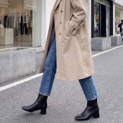 Image of Susanny High Heel Boots for Women,Womens Platform Boot Heels Sexy Round Toe Lace UP High Heels Mid Calf Boots