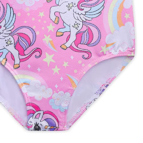 HOZIY Gymnastics Leotards for Girls Toddlers Kids Sleeveless Tumbling Outfits for Dance Print
