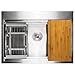 AKDY Handmade Workstation Ledge 33-inch Topmount Kitchen Sink Single Bowl in Stainless Steel 33
