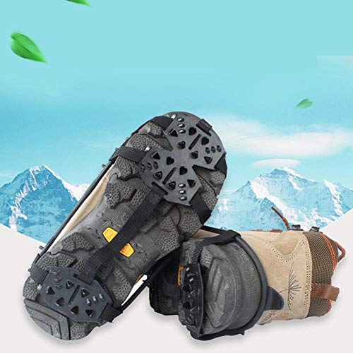 Molie Cover Grip de Hielo Crampones de Nieve Zapata Antideslizante, Cinturón de tracción Pala de Nieve Sobre Calzado Calzado Antideslizante Hombres Mujeres para Caminar, Correr