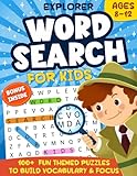 Explorer Large Print Word Search for Kids Ages 8-12: Fun and Educational Themed Puzzles to Boost Vocabulary, Improve Concentration, and Build Brain Power | Perfect Gift for Kids