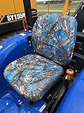 Durafit Seat Covers, Seat Covers for Tractor New Holland Workmaster 25,35 and 40 in Automotive Fabrics, Blue CAMO