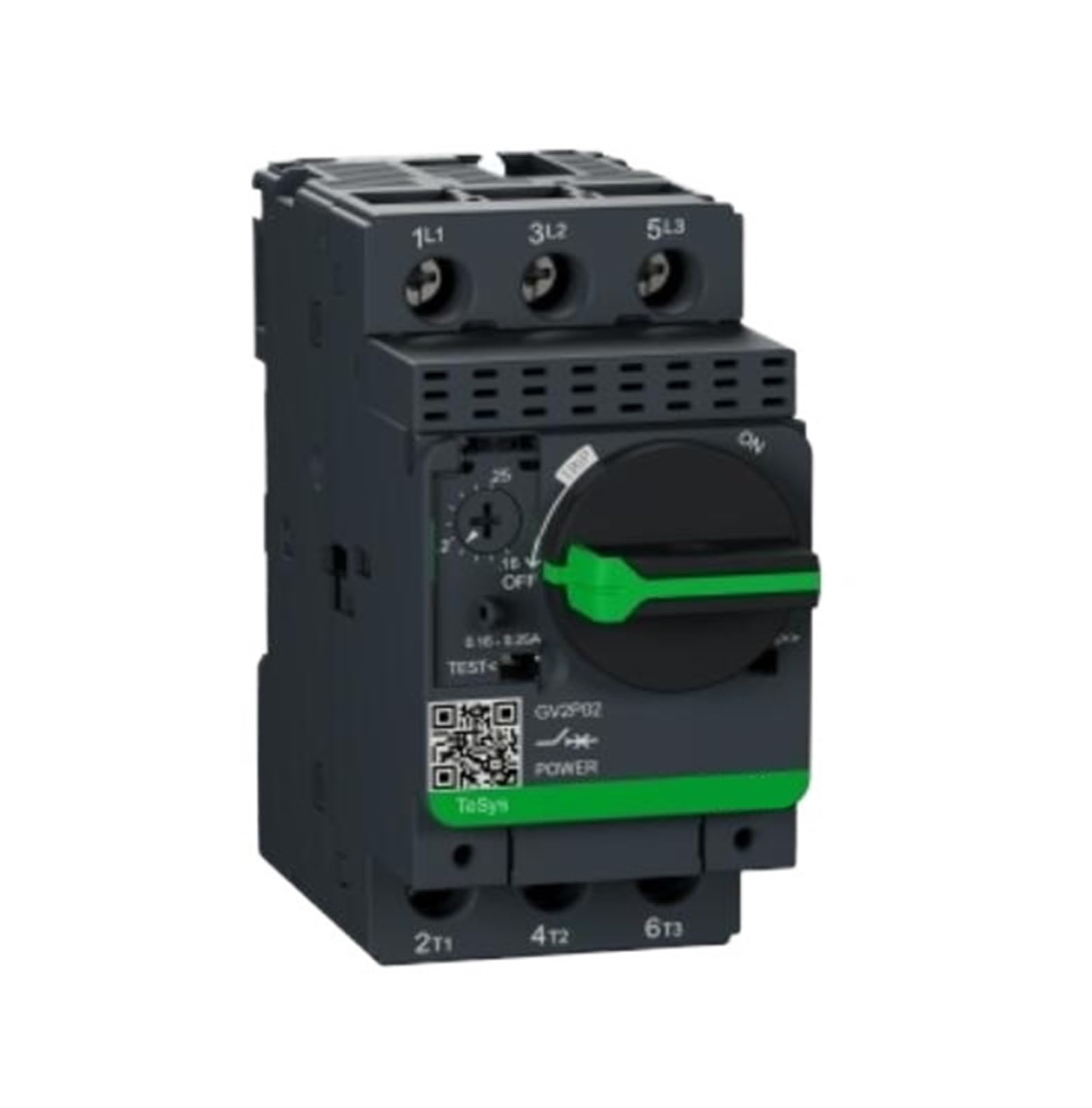 TYEXCZARF GV2-P22 GV2P22 Motor circuit breaker, GV2, 3P, 20-25 A, screw clamp terminals