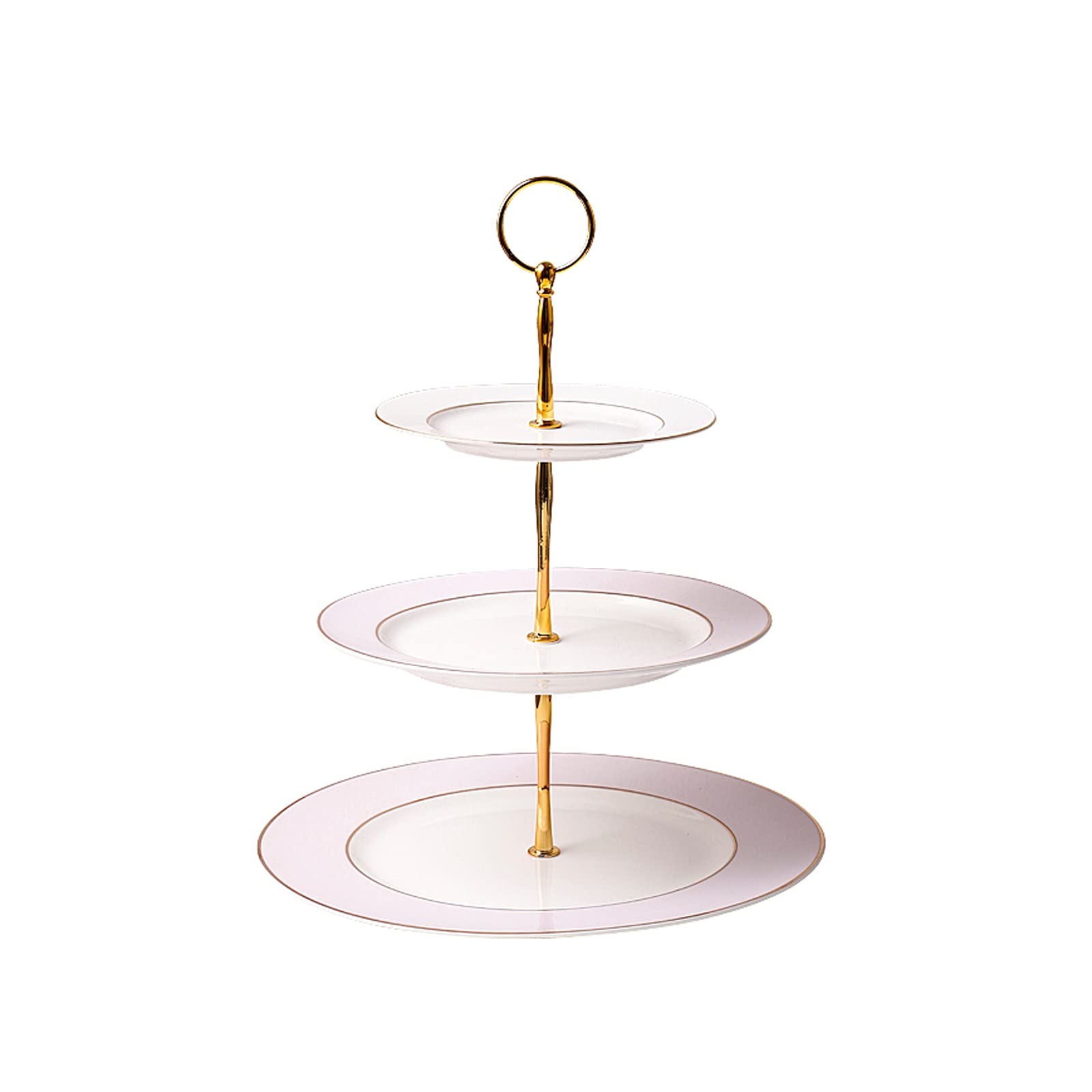 Présentoir à Gâteau Tableau de gâteau en céramique à 3 couches avec poignées multi-couleurs Détachables de gâteau de gâteau Table de dessert for mariages, banquets, anniversaires Support à Gâteau ( Co