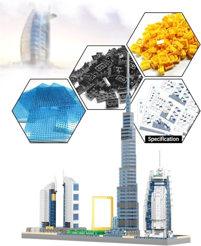 Image of Bestie toys Skylines Series Dubai Skyline Micro Building Blocks Set for Adult and Children Age of 14+ Assembly Construction 3D Toy Present Kit 3000+ pcs