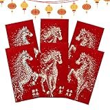 Sobres Del Año Nuevo Chino | Portamonedas Con Diseño De Caballo | Sobres Rojos Tradicionales Chinos Para Todas Las Ocasiones | para Decoraciones de Días Festivos Bodas Eventos Empresariales Niños Adul
