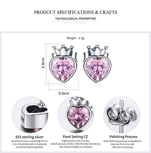 Boucles d'oreilles argent 925 couronne de luxe authentique - 3