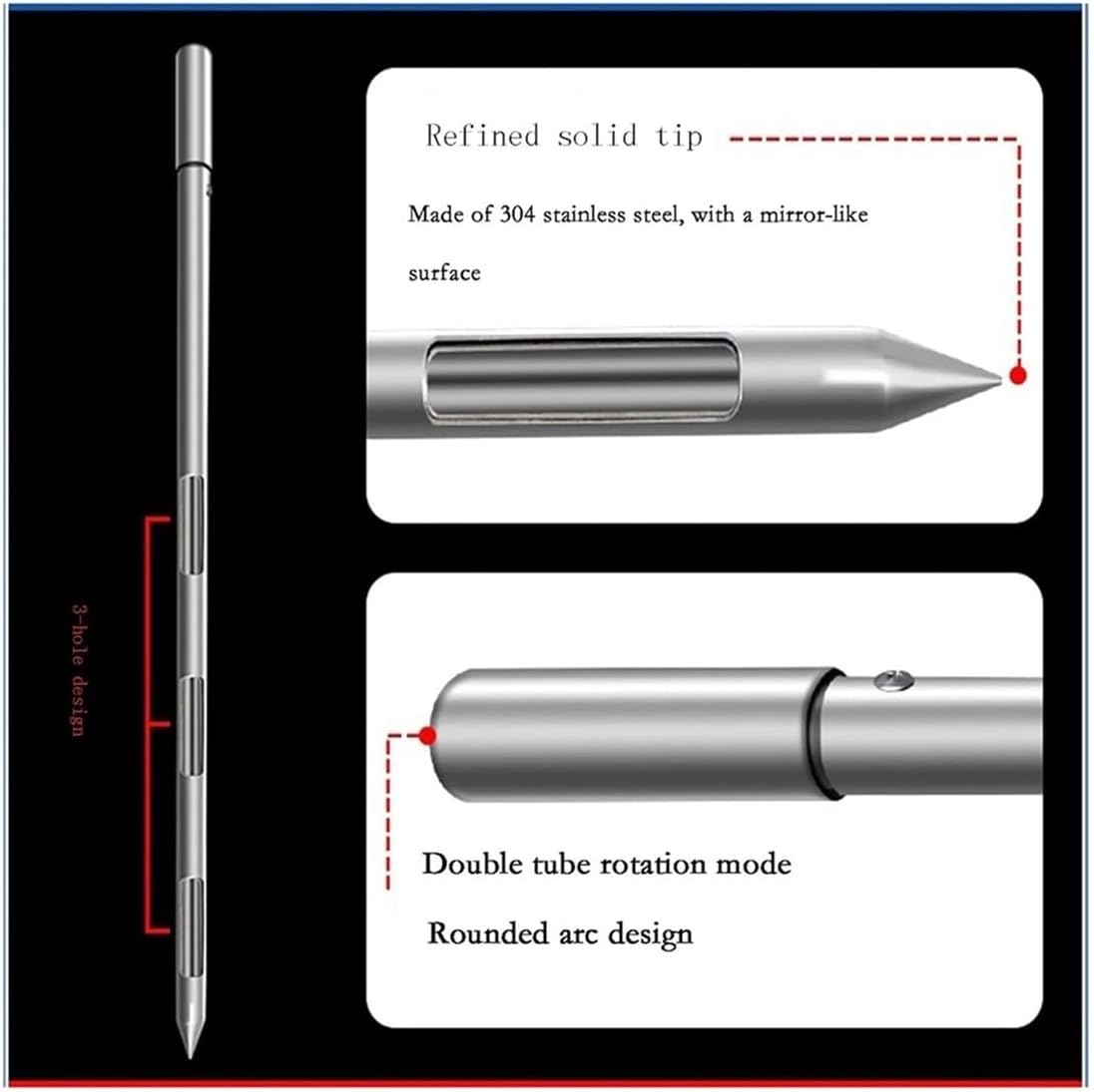 Stainless Steel Soil Grain Probe Sampler for Granular Materials, 0.5-1.5m (23.6in) Length, Durable Sampling Tool for Agriculture, Gardening, and Soil Analysis