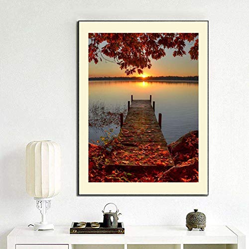 Peinture Diamant lever du soleil 5D pour illuminer votre salon avec une décoration murale