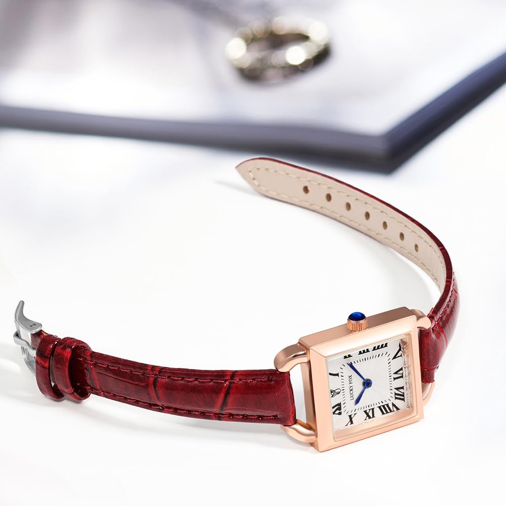 7-teiliges Armbanduhren-Set mit schickem Lederband, analog, Quarz-Armbanduhr, Vintage, eine Woche