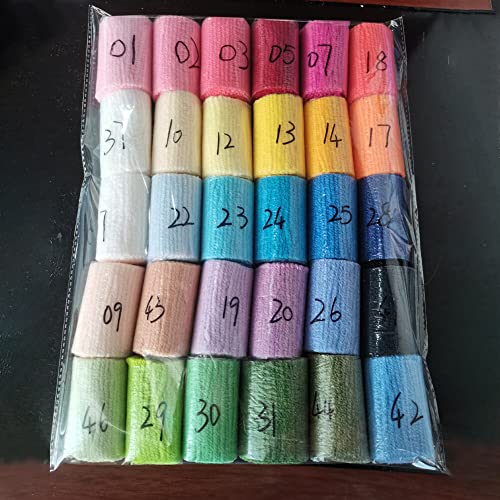 Image of 30 Assorted Colorful Yarn Bundles, Latch Hook Rug Precut Colorful Yarn | Ideal for DIY Knitting Craft for Tapestry Knotted Rug Making
