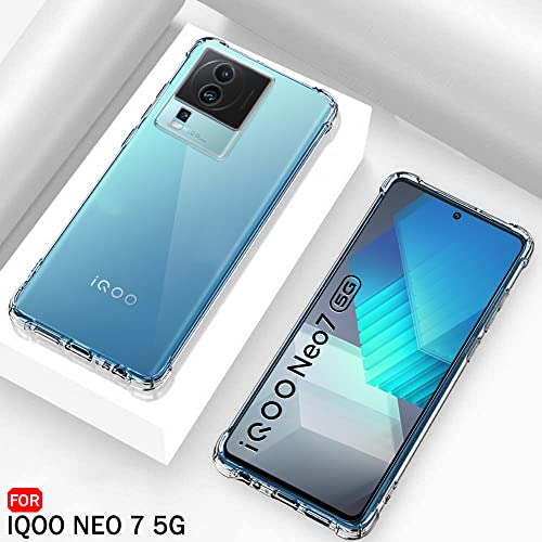Image of TheGiftKart Crystal Clear Back Cover Case for iQOO Neo 7 / Neo 7 Pro 5G | Shockproof Soft TPU Case | Cushioned Edges for Ultimate Protection Back Cover Case for iQOO Neo 7 /7 Pro (TPU, Transparent)