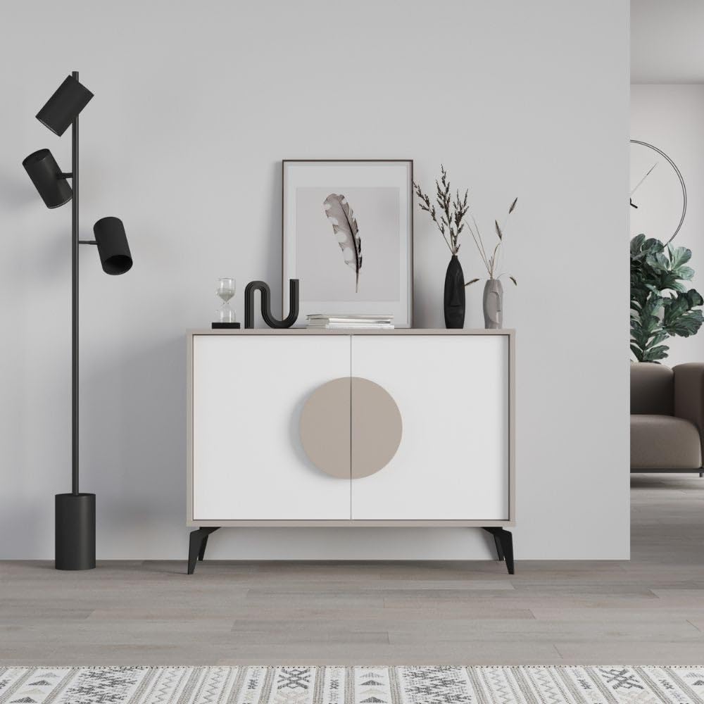 Madia 2 Ante 110x35,6x82 cm in MDF Gora Light Mocha