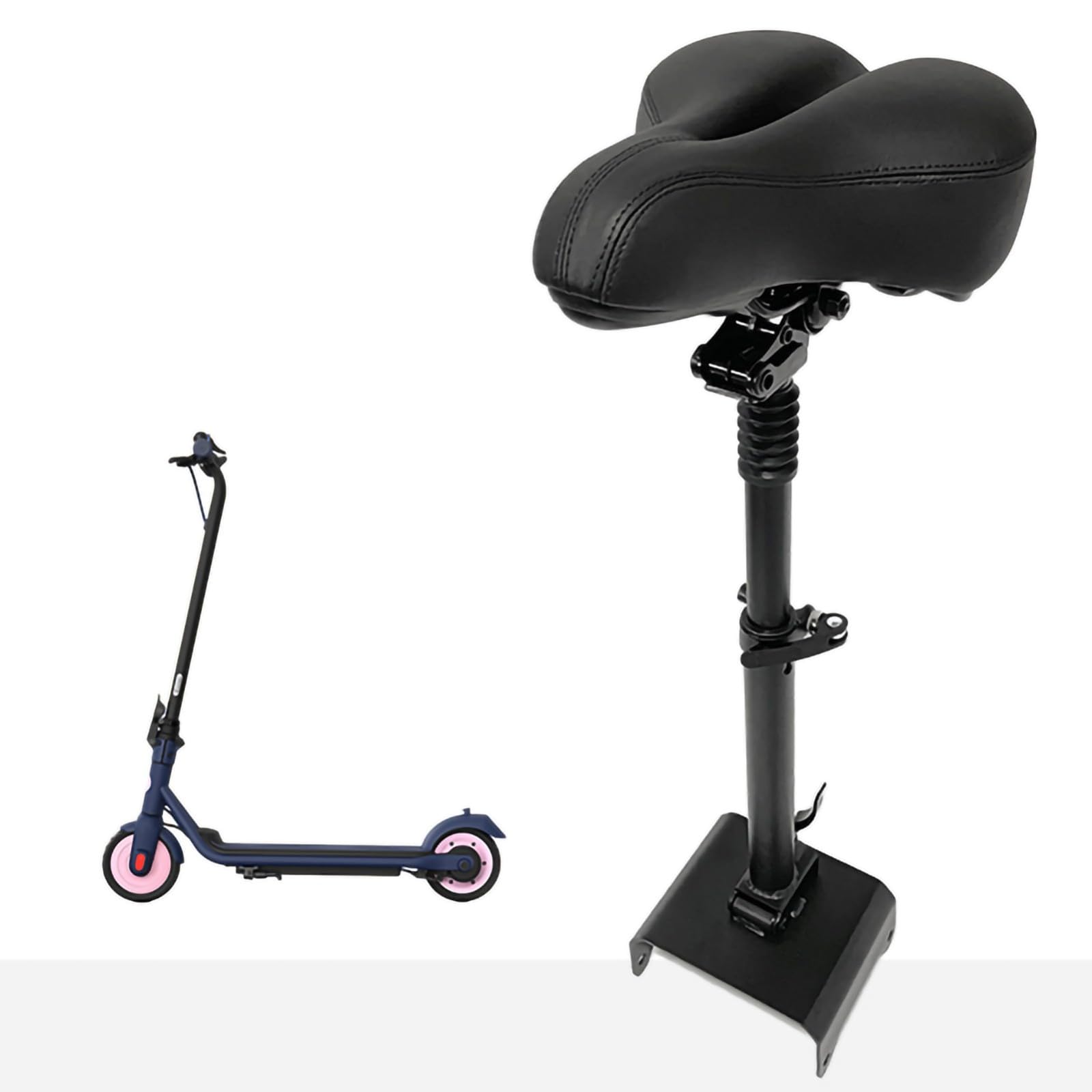 BaiWon Electric Scooter Seat Compatible with Ninebot E-Series/E2-Series/C-Series/F-Series/G-Series Adjustable Electric Scooter Accessories Scooter Seat Saddle Seat Attachment(C Series)