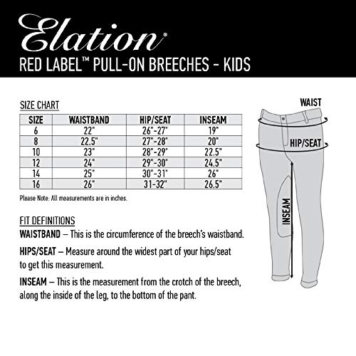 image for ELATION Kids Riding Breeches Girls & Boys Red Label – Classic Duff B