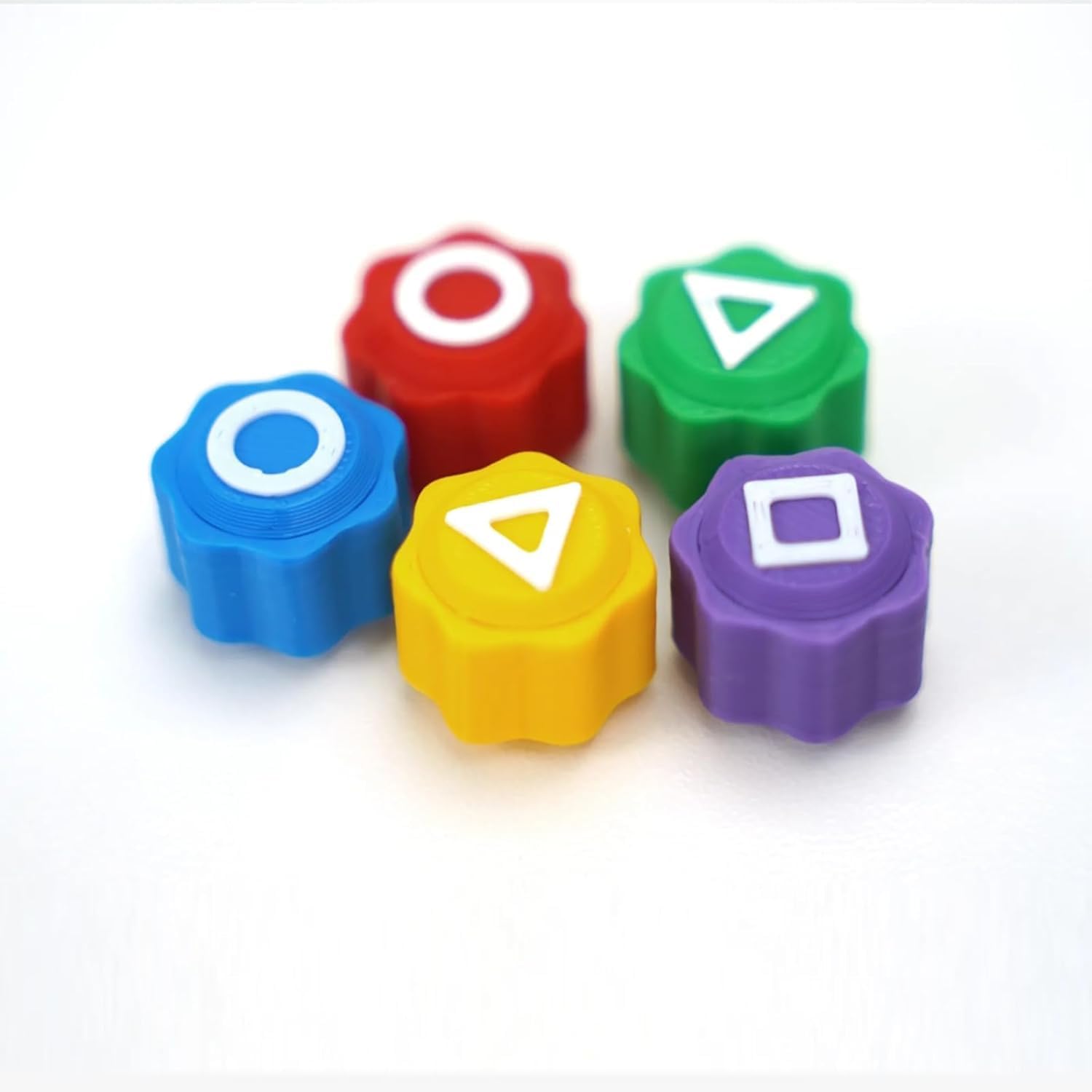 Towjug Gaming Dice Set with Colorful Button Design,Board Game Dice Collection, Keychain (1, Multi Color)