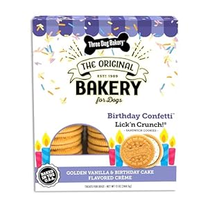Three Dog Bakery Birthday Confetti Lick’n Crunch 13 Ounce (Pack of 1)