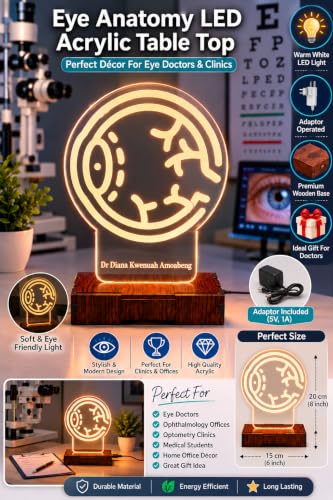 Image of DON'T JUDGE ME CUSTOMISED Doctor Lamp with Doctors Name and Design | Personalized Gift for Doctors (Warm White Color LED Light) (EYE5)