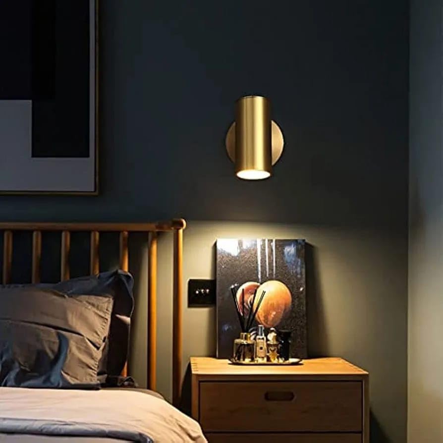 Image of Glowave 10W Modern LED Wall /Ceiling Spot Light with Adjustable Head - Warm White (Antique Brass Gold)