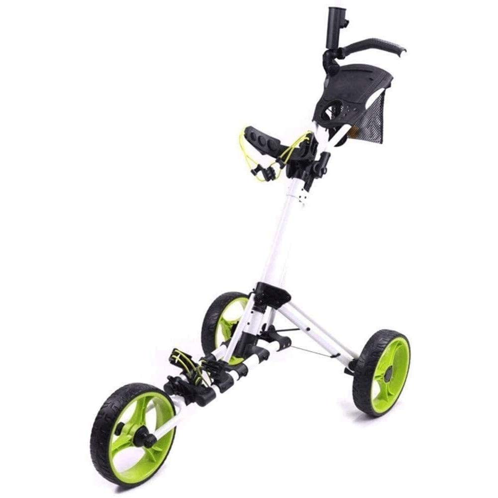 Buy Junior Golf Trolley 3 Wheel Push Pull Golf Pull Caddy Cart, Folding Golf